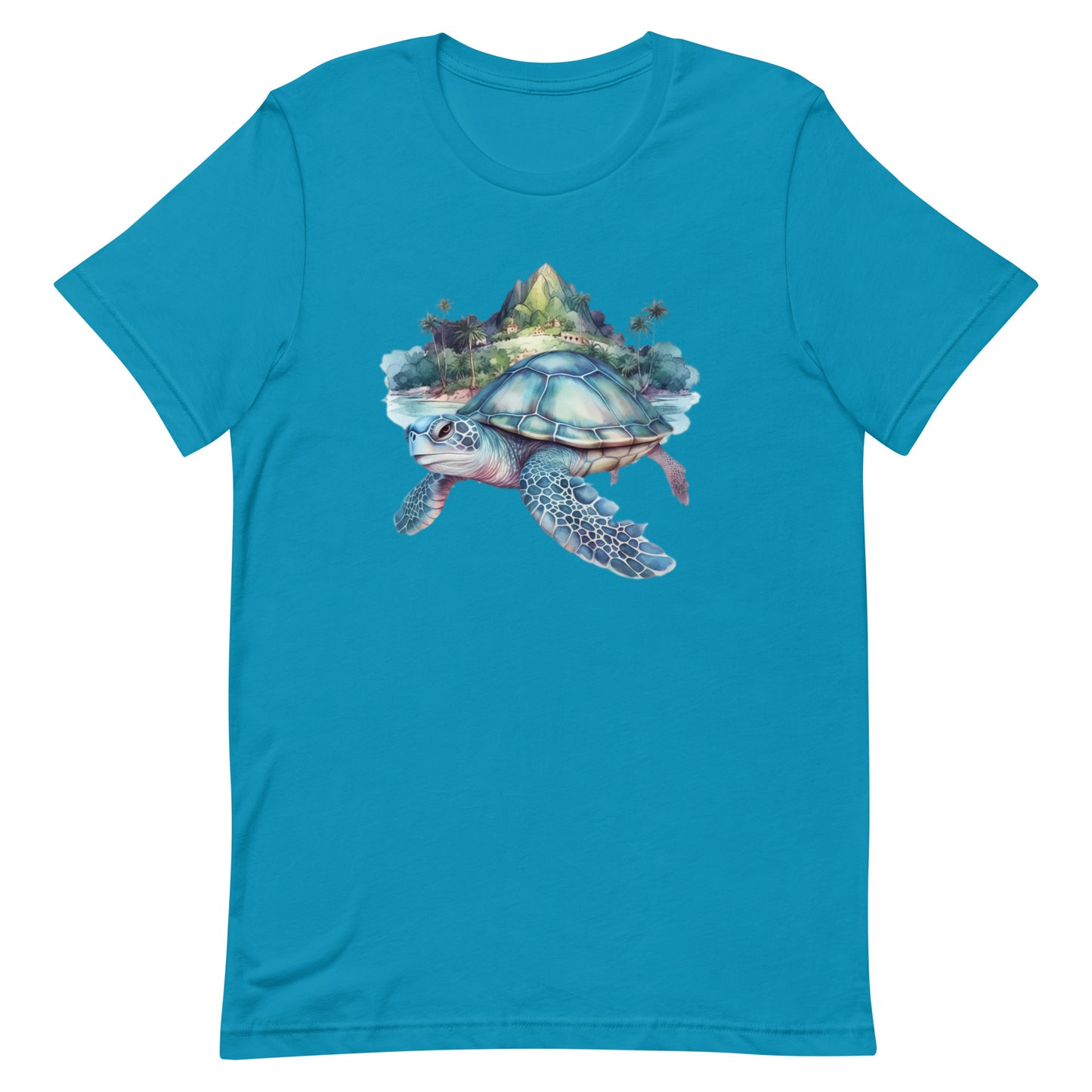 Blauwe Groene Zee Schildpad, Casual T-Shirt